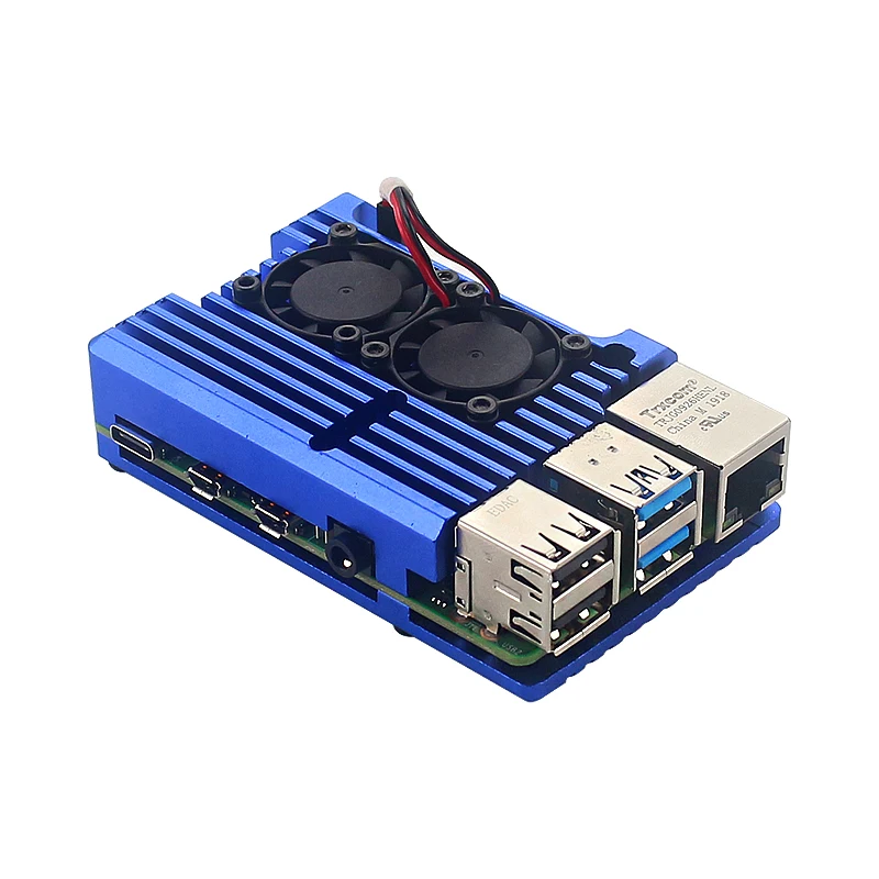 Raspberry Pi 4 Modell B-Gehäuse mit doppelter Kühlung, Mini-Lüfter – Bild 5