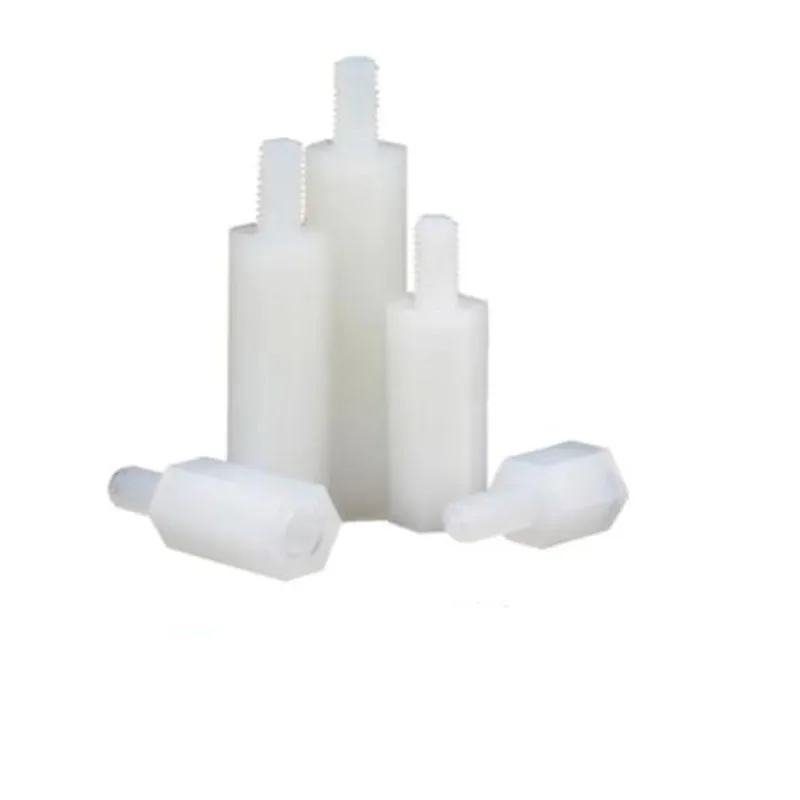 M2 M2.5 M3 M4 M5 M6 Weißer Kunststoff-Nylon-Abstandshalter-Schraube – Bild 6