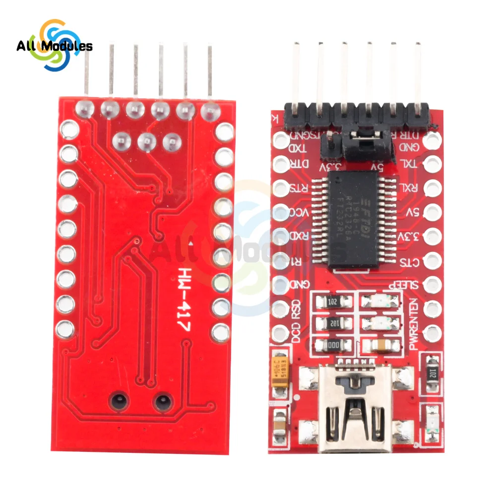 FT232RL FTDI USB 3,3 V 5,5 V zu TTL Serielles Adaptermodul für Arduino – Bild 2