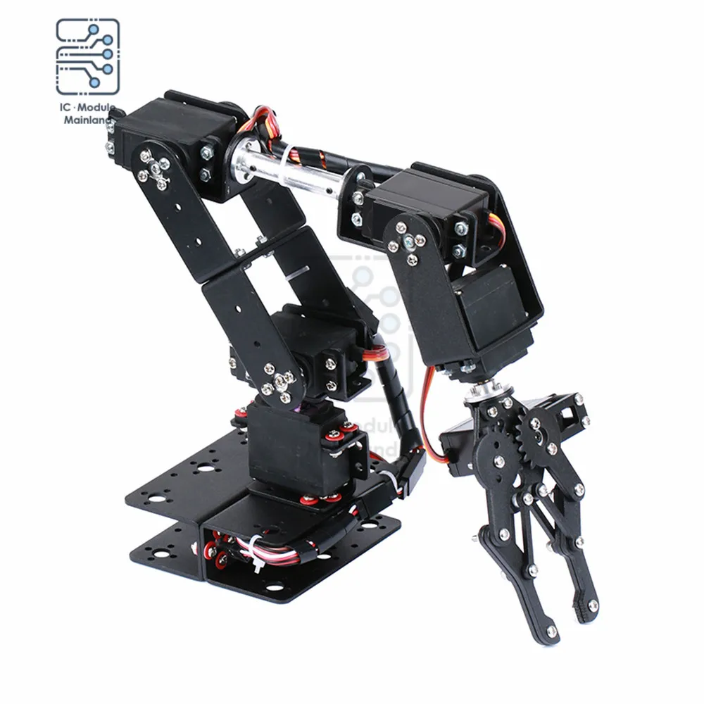 Roboterarm-Roboter-Servo-Greifer mit mehreren Freiheitsgrößen für kreatives Bildungsset (6 Stück)