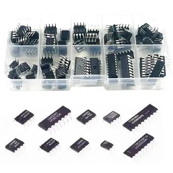 10 Arten 85 Stück Spezifikationen IC NE555 LM324 integrierter Schaltkreis-Chip-Kit DIP-Direkteinfügung