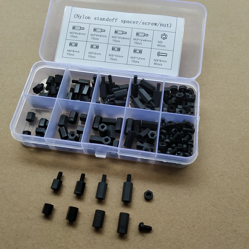 M2 M2.5 M3 M4 Nylon-Abstandshalter-Sets, Säulen für PCB-Motherboard – Bild 3