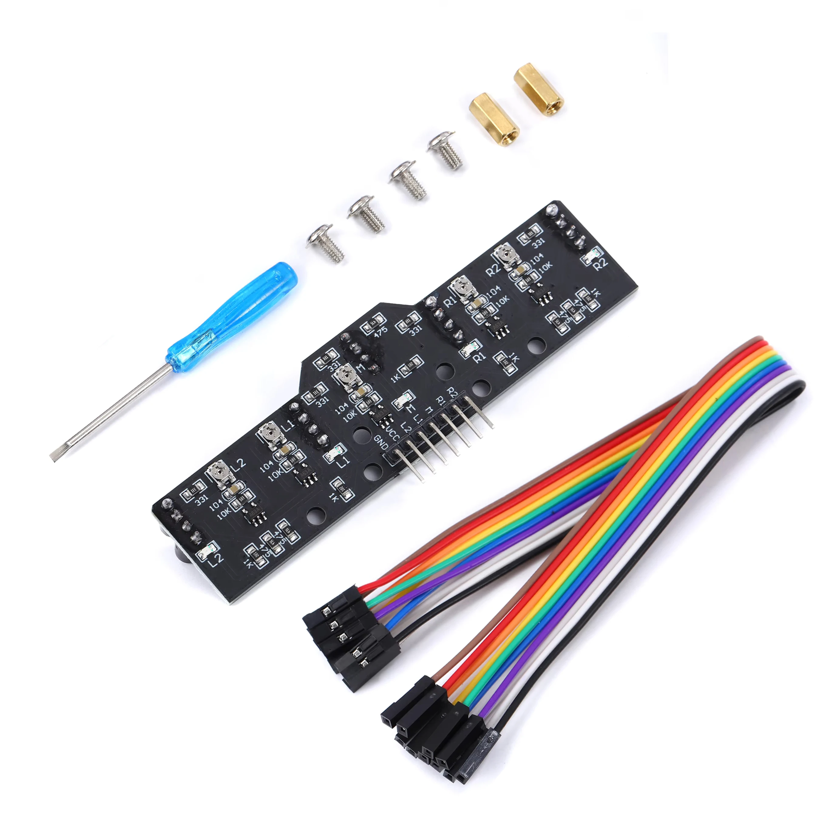 5-Kanal-Modul zur grauen Linienpatrouille, photoelektrischer 5-Kanal-Digital-Tracking-Sensor mit roter Linie