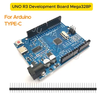 UNO R3 MEGA328P UNO R3 Entwicklungsboard + USB-Kabel ATMEGA328P-AU Typ-C Für Arduino