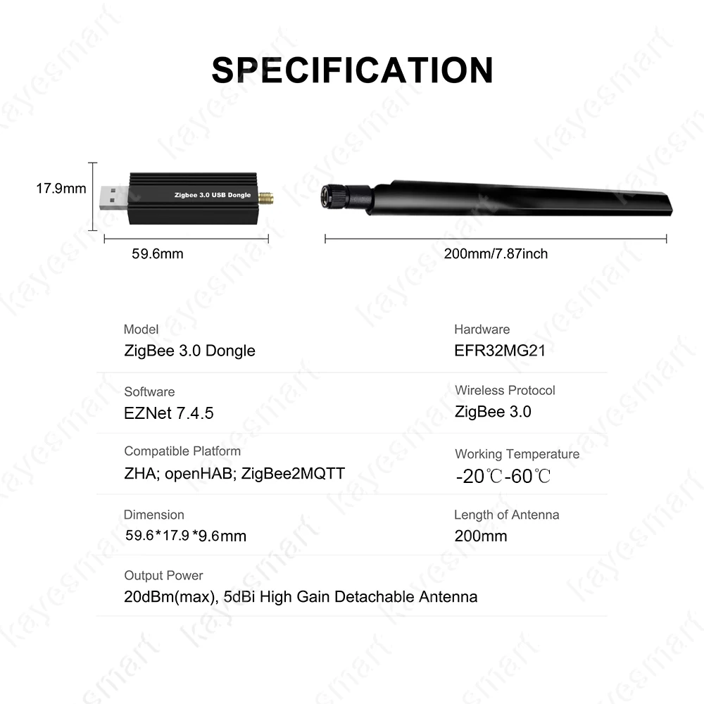 ZigBee 3.0 USB-Dongle Koordinator Universelles Drahtloses ZigBee – Bild 6