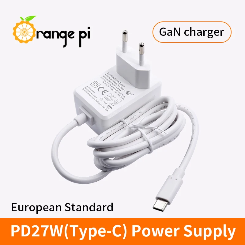 Orange Pi 5V5A Typ-C EU-Netzteil, Netzteil mit mehreren Schaltkreisschutz, Ladegerät für Orange Pi 5