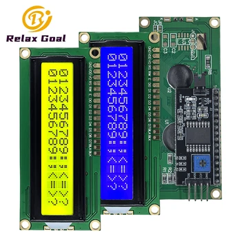 LCD1602 IIC LCD-Anzeigemodul 16x2 Zeichen LCD PCF8574 PCF8574T I2C-Adapterschnittstelle 5V Blau Gelb Grüner