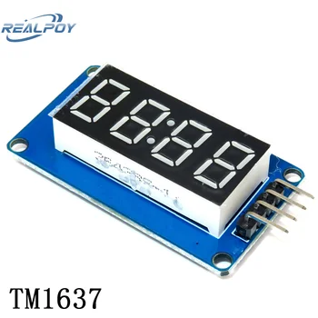 TM1637 LED-Anzeigemodul für Arduino, 7 Segmente, 4 Bits, 0,36 Zoll Uhr, rote Anode, digitale Röhre, vier