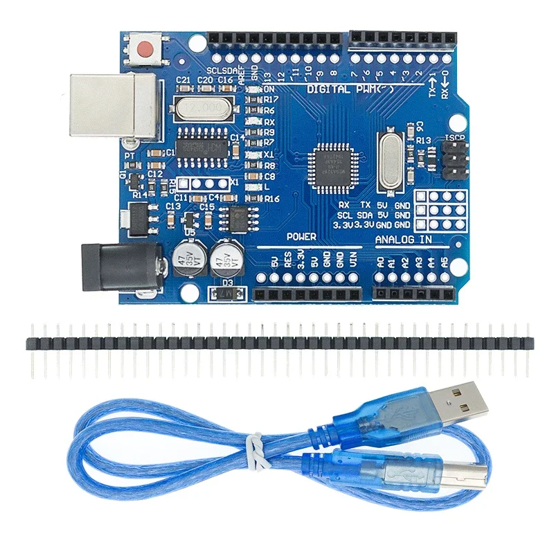 UNO R3 Entwicklungsboard USB-KABEL ATEGA328P Ein Satz R3 CH340G + MEGA328P SMD-Chip 16 MHz für Arduino