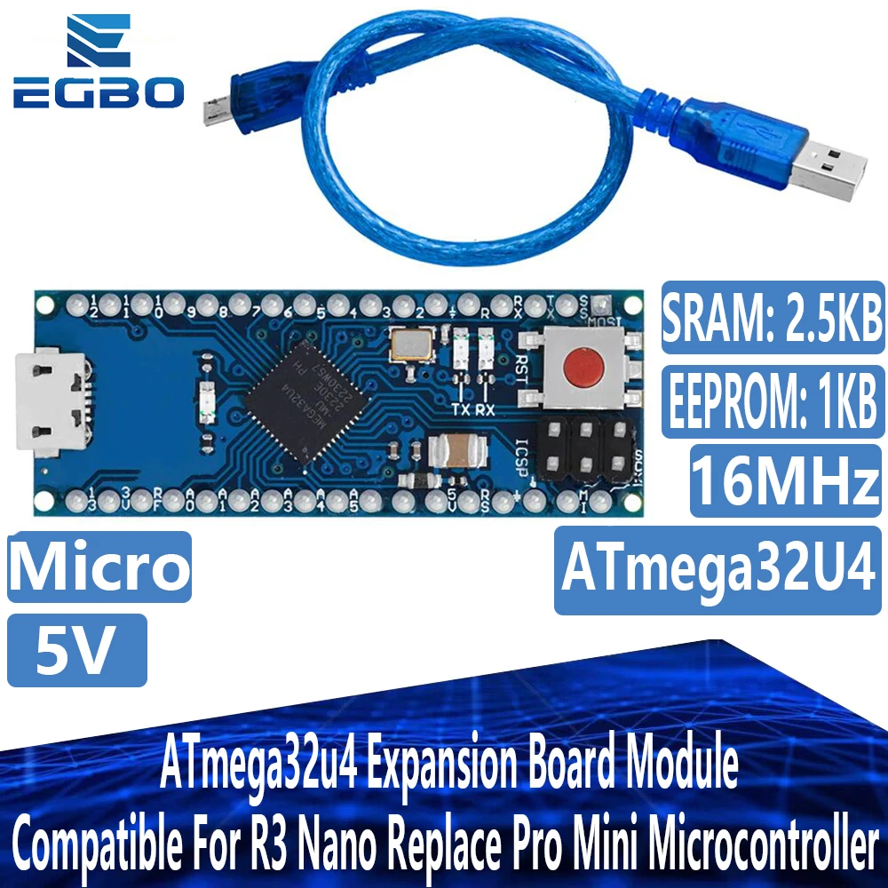 ATmega32u4 5V 16Mhz Expansion Board Modul Für Arduino Micro Kompatibel Für R3 Nano Ersetzen Pro Mini