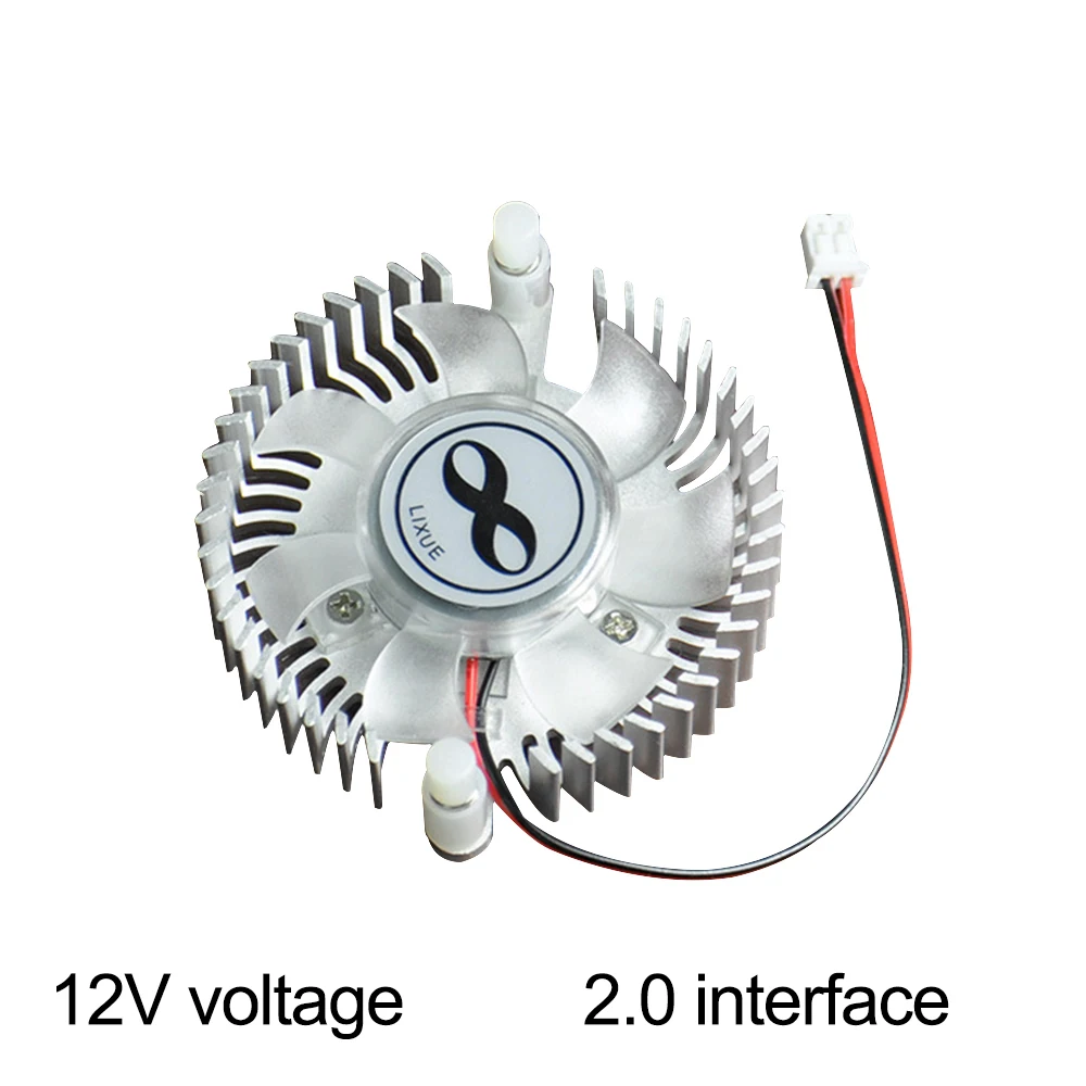 DC 5V 12V Aluminium-Kühlkörper mit Lüfter, CPU-Grafik-Kühlkörper, 55-mm-Lüfter für PC, Laptop