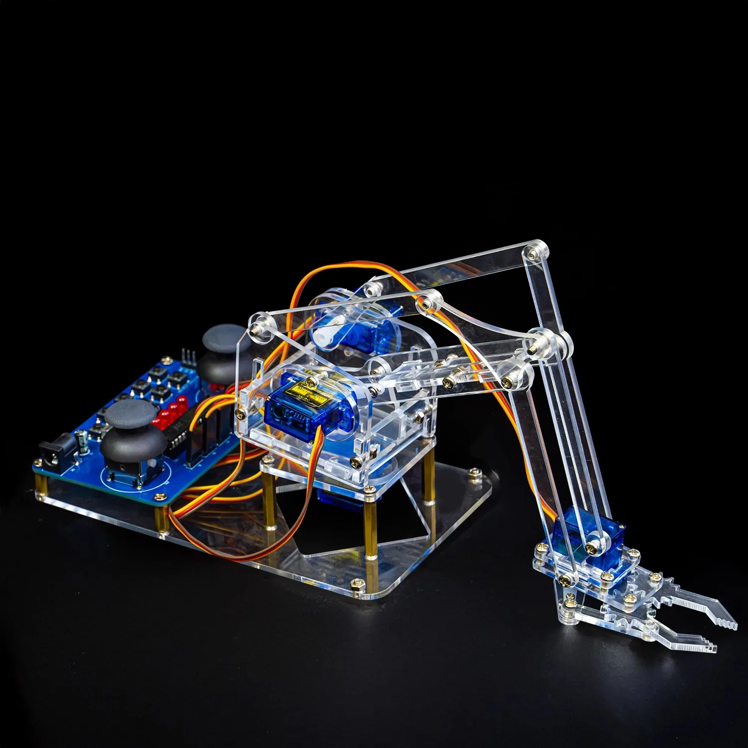 Lötbausatz für Mikrocontroller-Roboterarm mit Acrylgehäuse, Vier – Bild 6