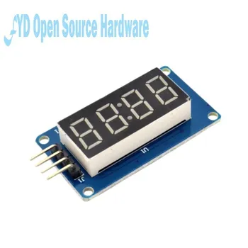 TM1637 4-Bit-Digital-LED-Anzeigemodul für Arduino, 7-Segment, 0,36 Zoll, Uhr, Rote Anode, Röhre