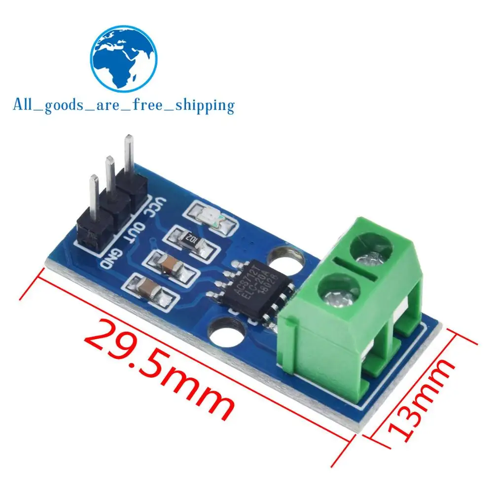 TZT 1/3PCS ACS712 5A 20A 30A Range Hall Strom Sensor Modul ACS712 – Bild 3