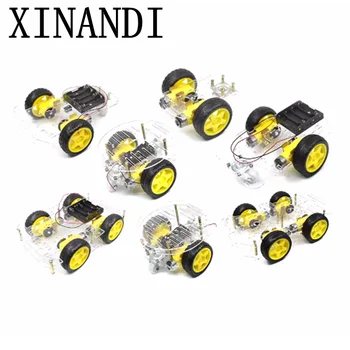 DIY Vermeidung Tracking Motor Smart Roboter Auto Chassis Kit Geschwindigkeit Encoder Batterie Box2WD