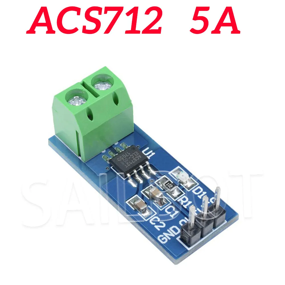 ACS712 5A 20A 30A Hall Strom Sensor Modul ACS712 Modell Für Arduino AC DC Strom erkennung Board