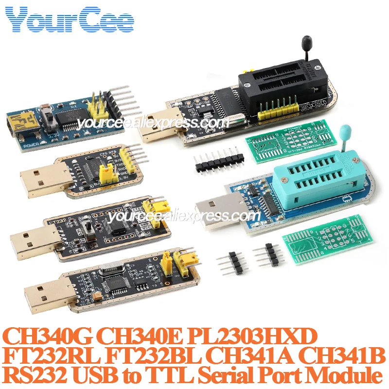 USB zu TTL Serieller Konverter-Modul FT232RL FT232BL CH340A CH340E – Bild 2