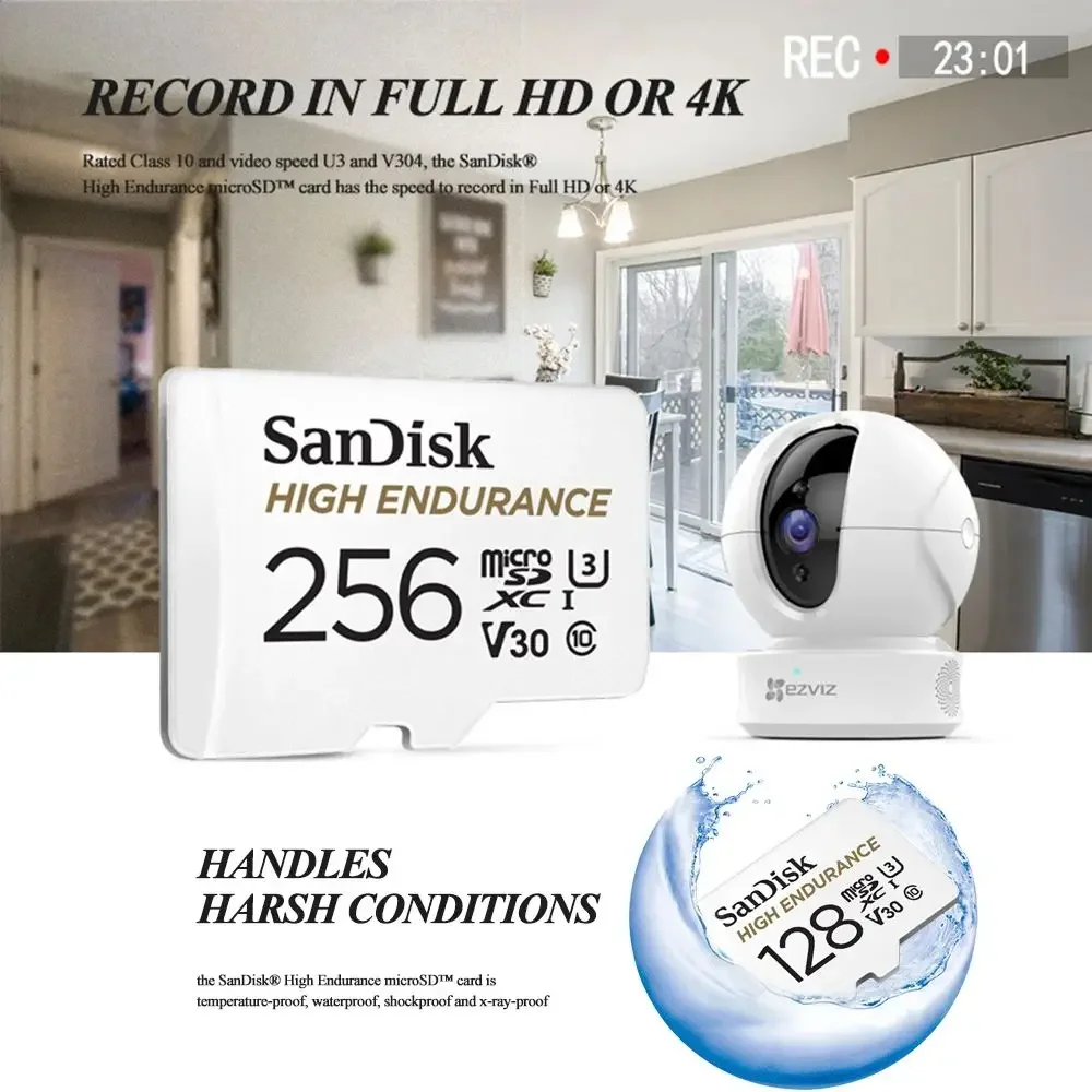 SanDisk High Endurance microSD-Karte V30 U3 C10 UHS-I 32G 64G 128G – Bild 5