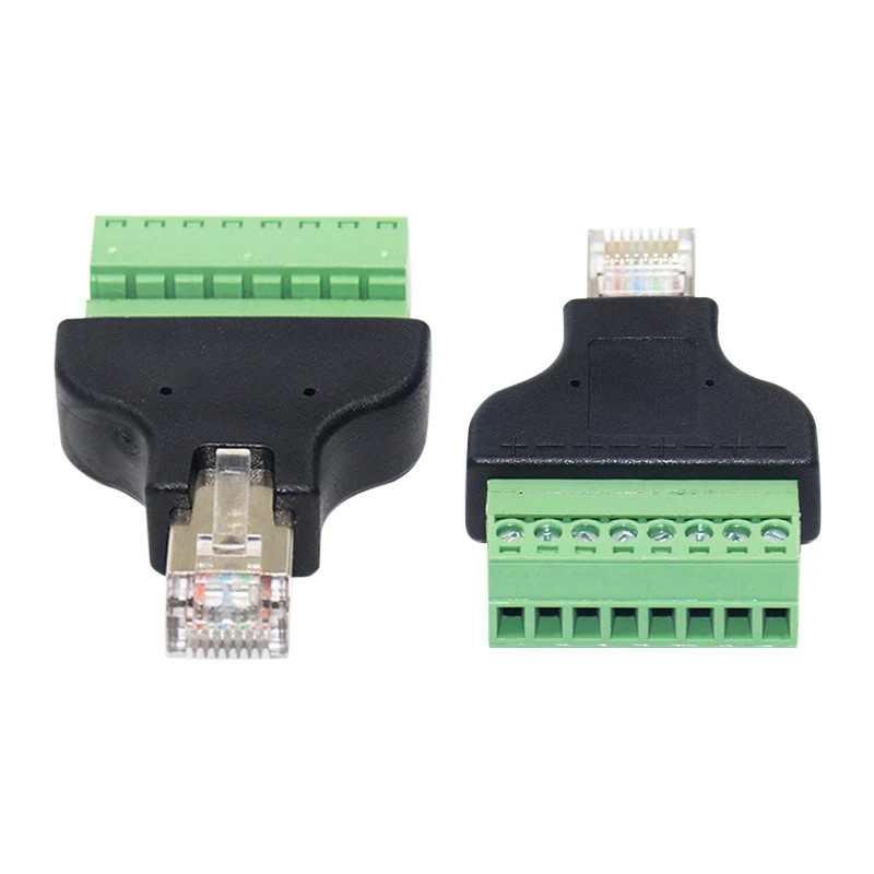 RJ45 auf Schraubklemmenblock 8-Pin-Stecker Ethernet RJ45 Stecker – Bild 3