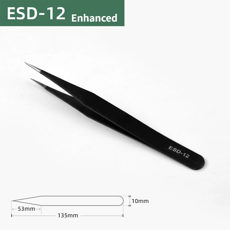 ESD-Pinzetten-Set, antistatisch, antistatisch, säurebeständig, Pinzetten-Sets aus Edelstahl, Laborarbeit