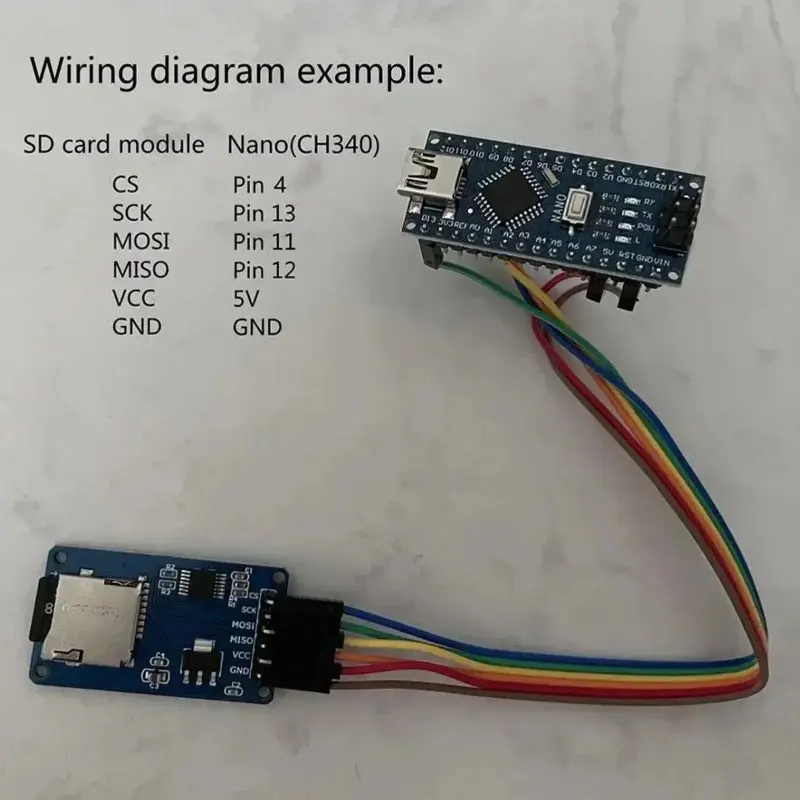 Micro-SD-Kartenmodul mit 40P Dupont-Kabeln für Arduino ESP32 Raspberry – Bild 5