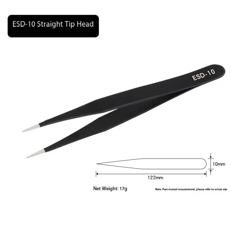 ESD-10 bis 15 Präzisionspinzetten-Set, 6-teilig, antistatisch – Bild 6