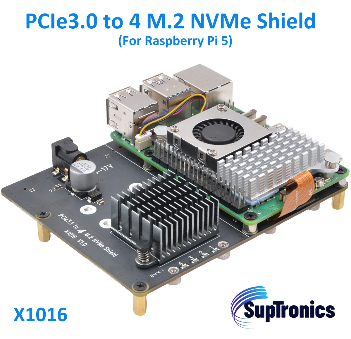 PCIe3.0 bis 4 M.2 NVMe-Schild für Raspberry Pi 5