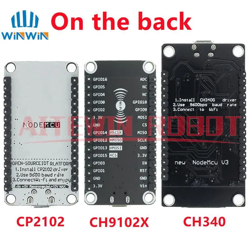 Drahtloses Modul CH340/CP2102 NodeMcu V3 V2 Lua WIFI Internet of – Bild 2