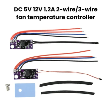 5V 12V 1,2A DC PWM 2-Draht 3-Draht Lüfter Temperaturregelung Drehzahlregler Router CPU-Kühlkörper Miniatur