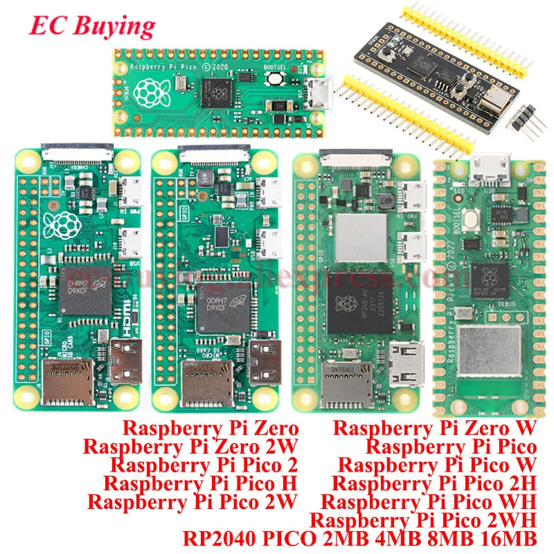 Raspberry Pi Zero W 2W Raspberry Pi Pico 2 Pico W H 2H 2W WH 2WH RP2040 RP2350 Drahtloses WiFi
