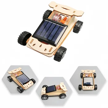 Solarbetriebenes Automodellbausatz - Lernspielzeug für Kinder, wissenschaftliches Experimentierspielset