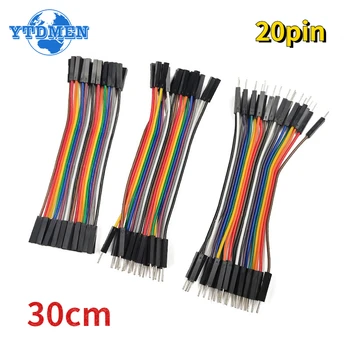 20Pin Dupont Line Stecker auf Stecker Buchse auf Buchse Stecker auf Buchse Überbrückungsdrahtkabel 10 cm 20 cm