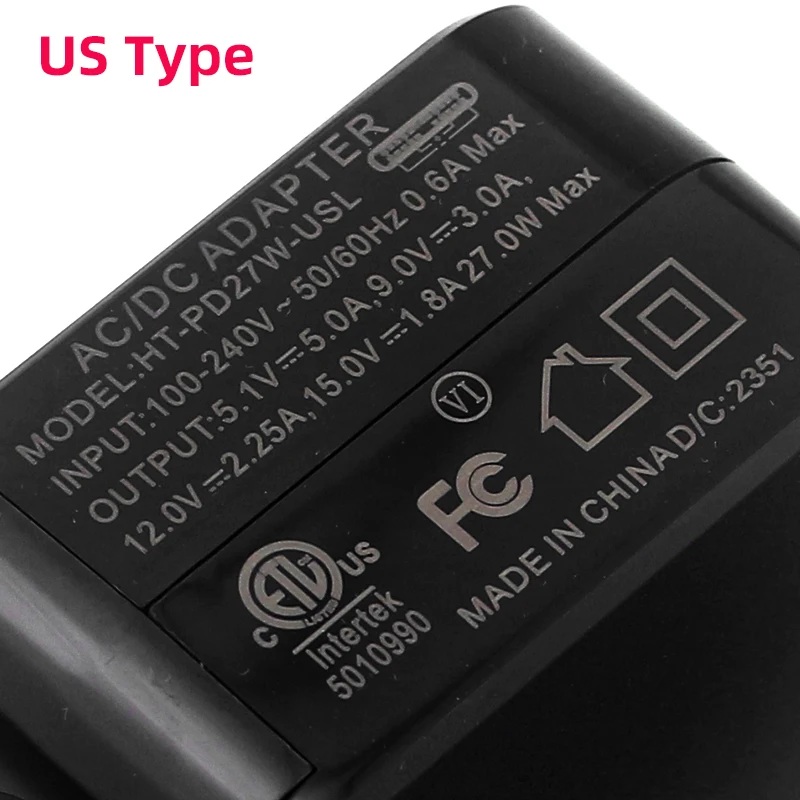 Raspberry Pi 5 Netzteil PD 27 W 5,1 V 5 A USB Typ-C Netzteil EU US UK – Bild 6