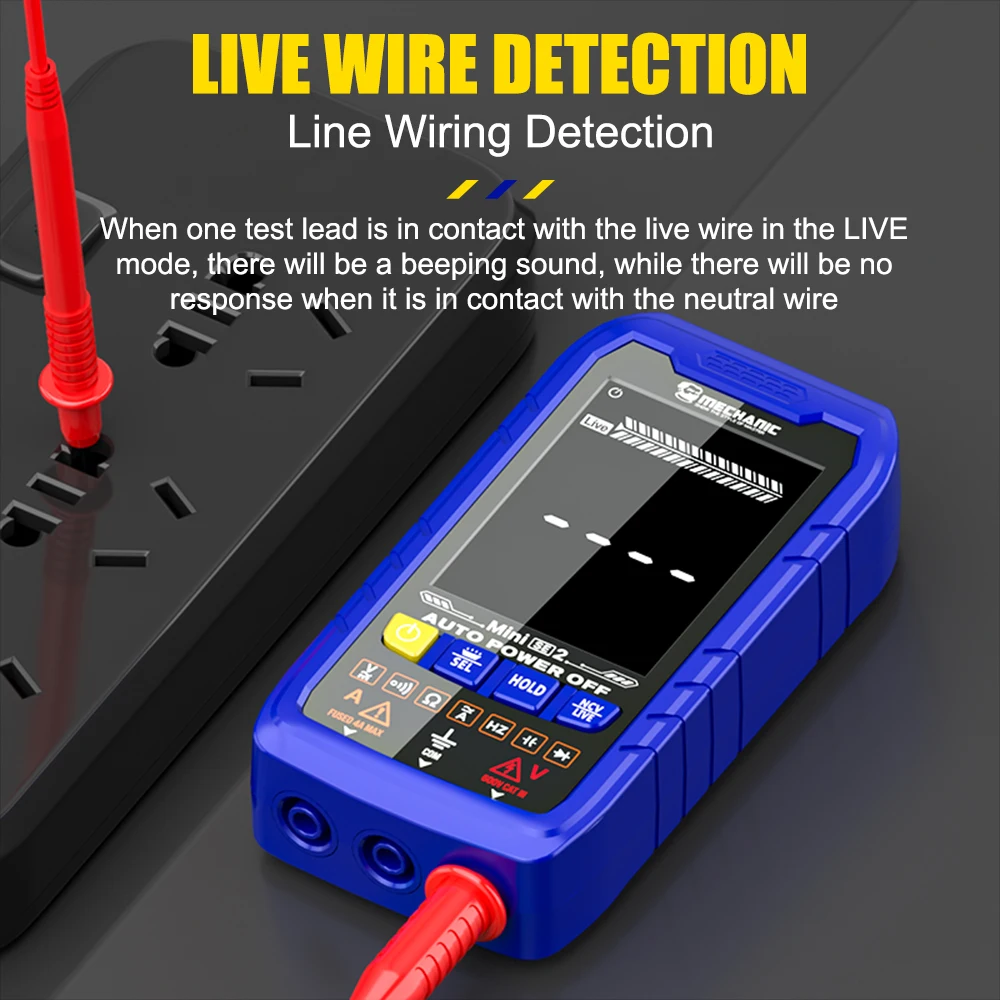 MECHANIC Professionelle Mini Digitalmultimeter True RMS, AC/DC – Bild 6