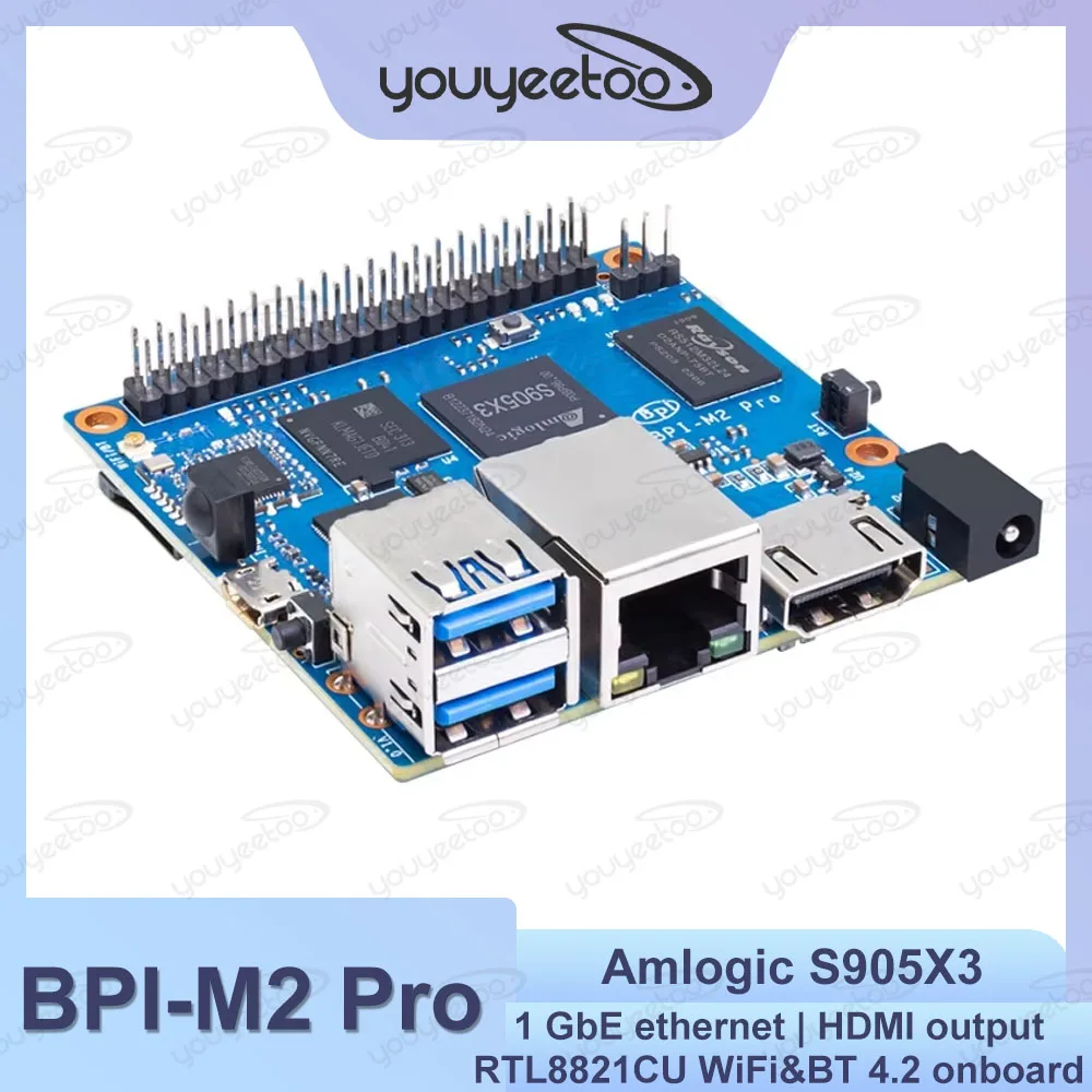 Banana Pi BPI M2 Pro Quad-Core Cortex-A55 2,0 GHz 2GB RAM 16GB Speicher Mali-G31 MP2 GPU Unterstützt Android