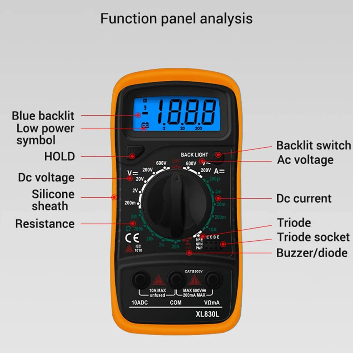 Digitales Multimeter, tragbares, hochpräzises – Bild 5