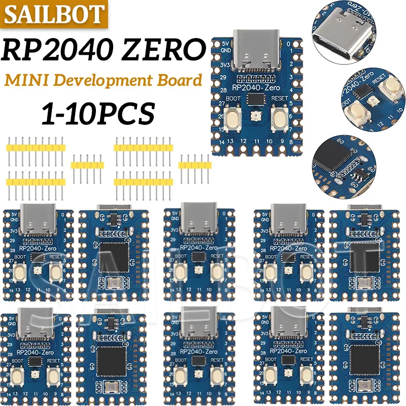 RP2040-Zero RP2040 Für Raspberry Pi Mikrocontroller PICO Entwicklung Board Dual-core Cortex M0 + Prozessor 2MB