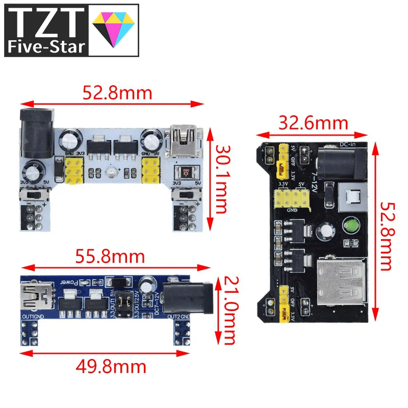 MB102 Breadboard-Stromversorgungsmodul / MB102 weißes – Bild 2