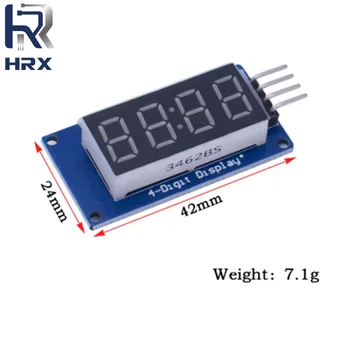 TM1637 LED-Anzeigemodul für Arduino, 7 Segmente, 4 Bits, 0,36 Zoll Uhr, rote Anode, digitale Röhre, vier