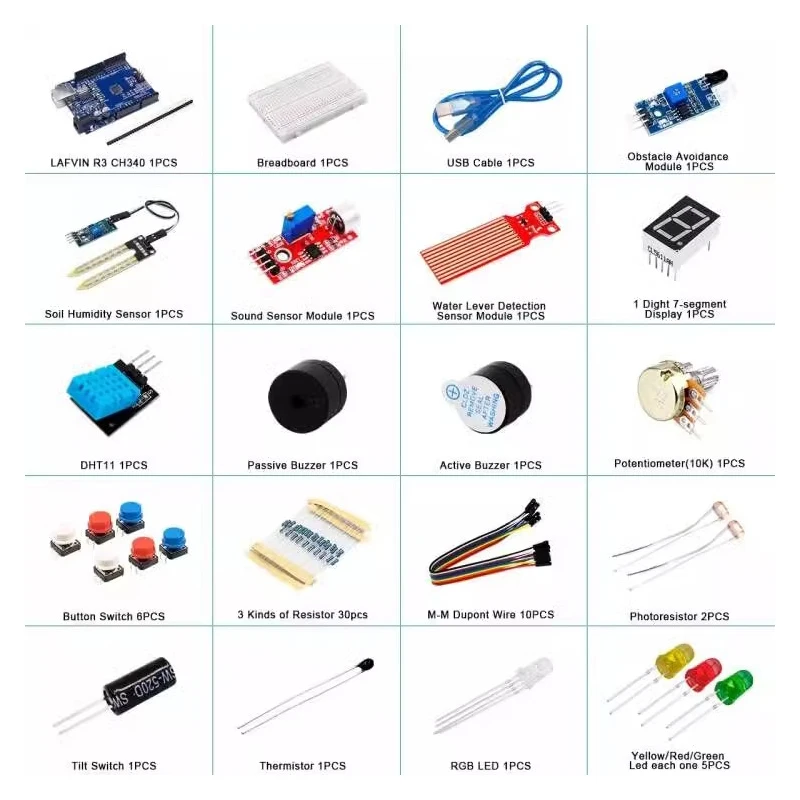 Basic Starter Kit für Arduino Uno Set R3 DIY Kit - R3 Board/Breadboard – Bild 6