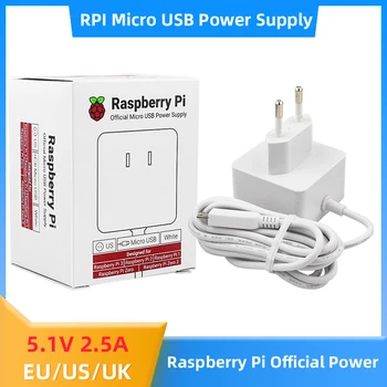Raspberry Pi 12,5 W Netzteil 5,1 V 2,5 A Micro USB Power Adapter 18AWG Kabel für Raspberry Pi 3B + 3B Null 2 W