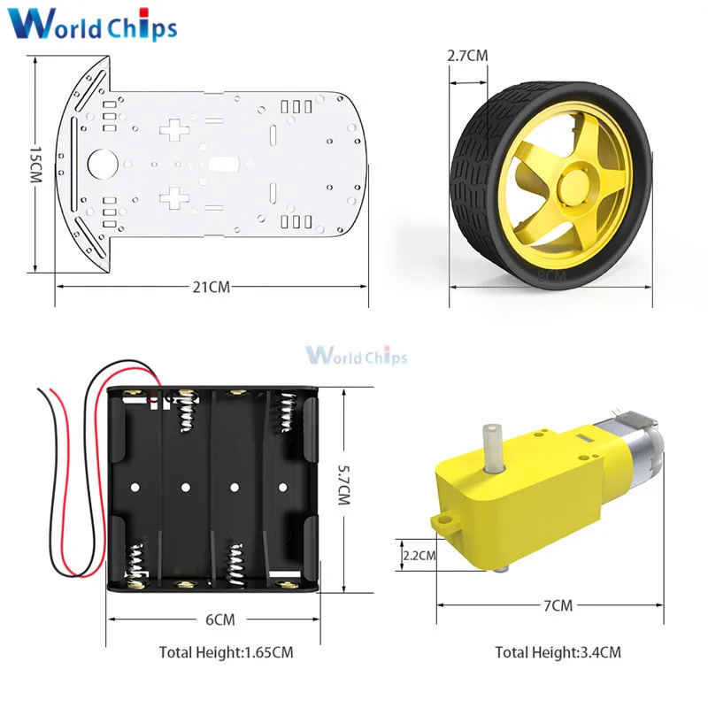 Diymore 2WD Roboter Smart Car Chassis Kits DIY Kit – Bild 5