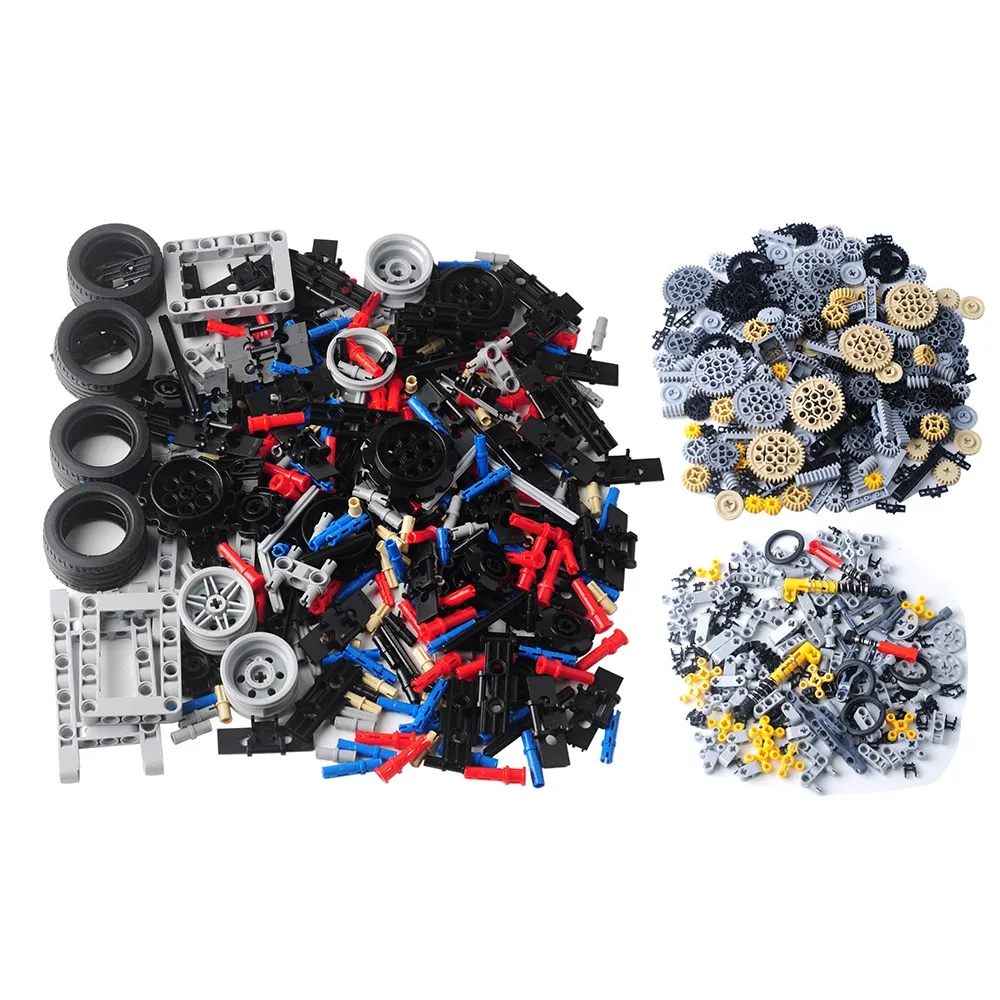 Technik-Bausatz-Set mit Zahnrädern, Achsen, Rädern (768 Stück) – Bild 6