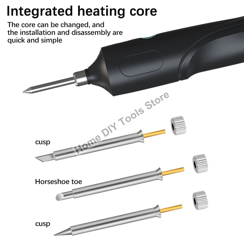 8W USB-Lötkolben-Set mit einstellbarer Temperatur Keramik kern Heizung – Bild 4
