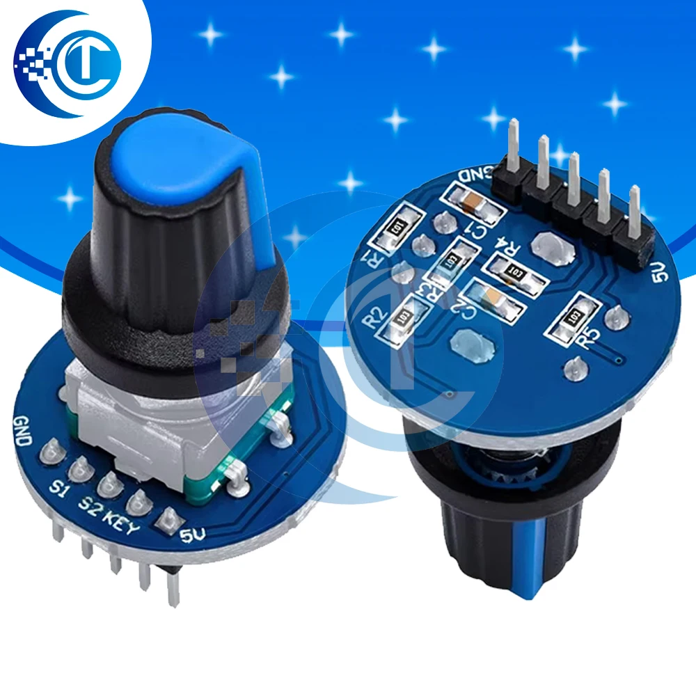 Drehgebermodul für Arduino Brick Sensor Development, runde Audio-rotierende Potentiometer-Knopfkappe EC11