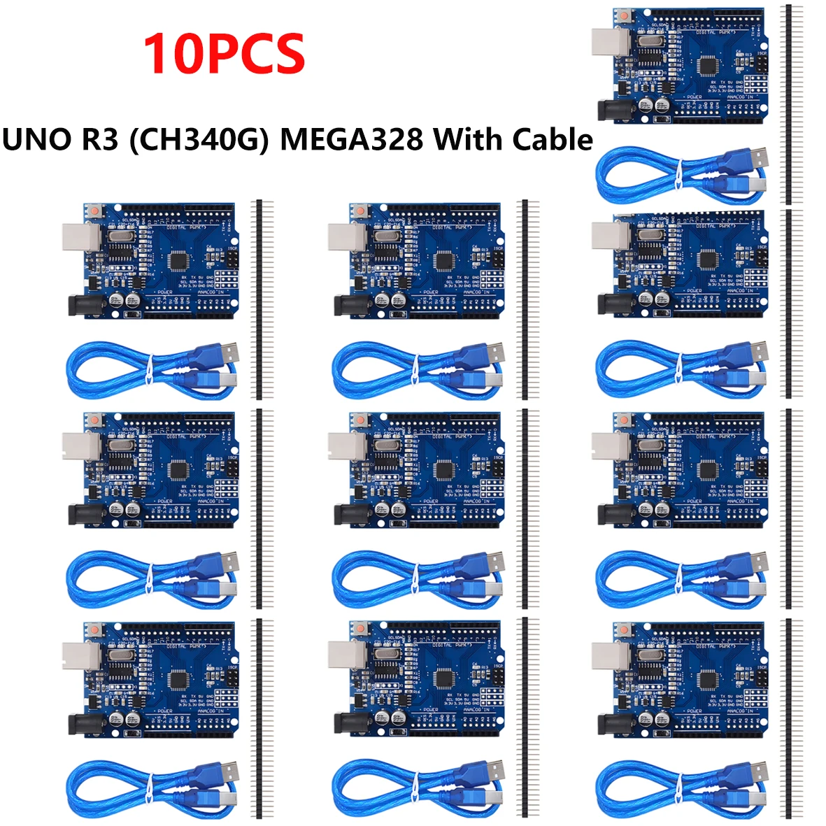 UNO R3 (CH340G) MEGA328P-Chip für Arduino UNO R3 + USB/TYPE-C-KABEL – Bild 6