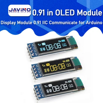 0,91 inch OLED modul 0.91 "weiß/Blau OLED 128X32 OLED LCD LED SSD1306 Display Modul 0.91" IIC kommunizieren