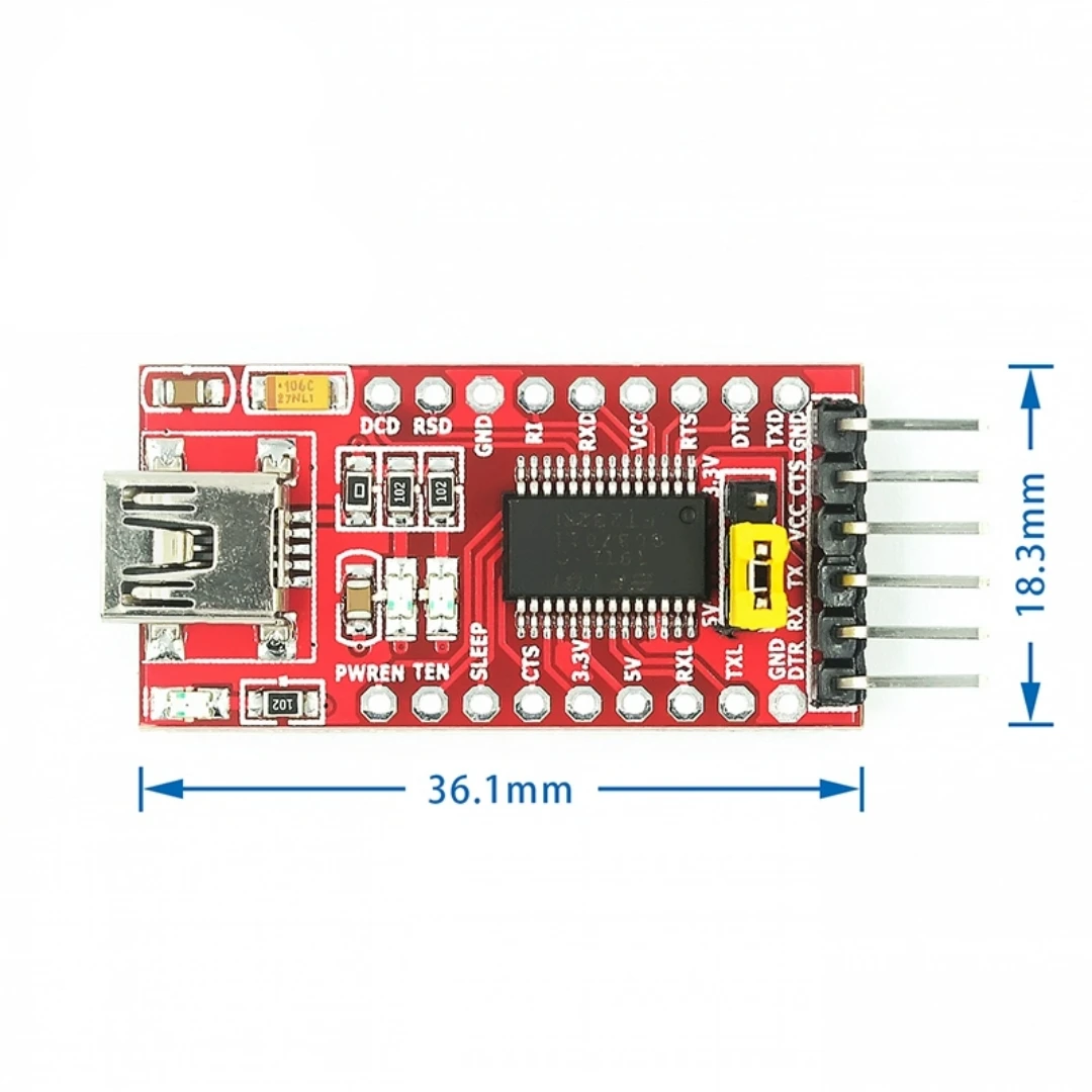 FT232RL FT232 FTDI USB 3.3V 5.5V zu TTL Serieller Adapter-Modul – Bild 3