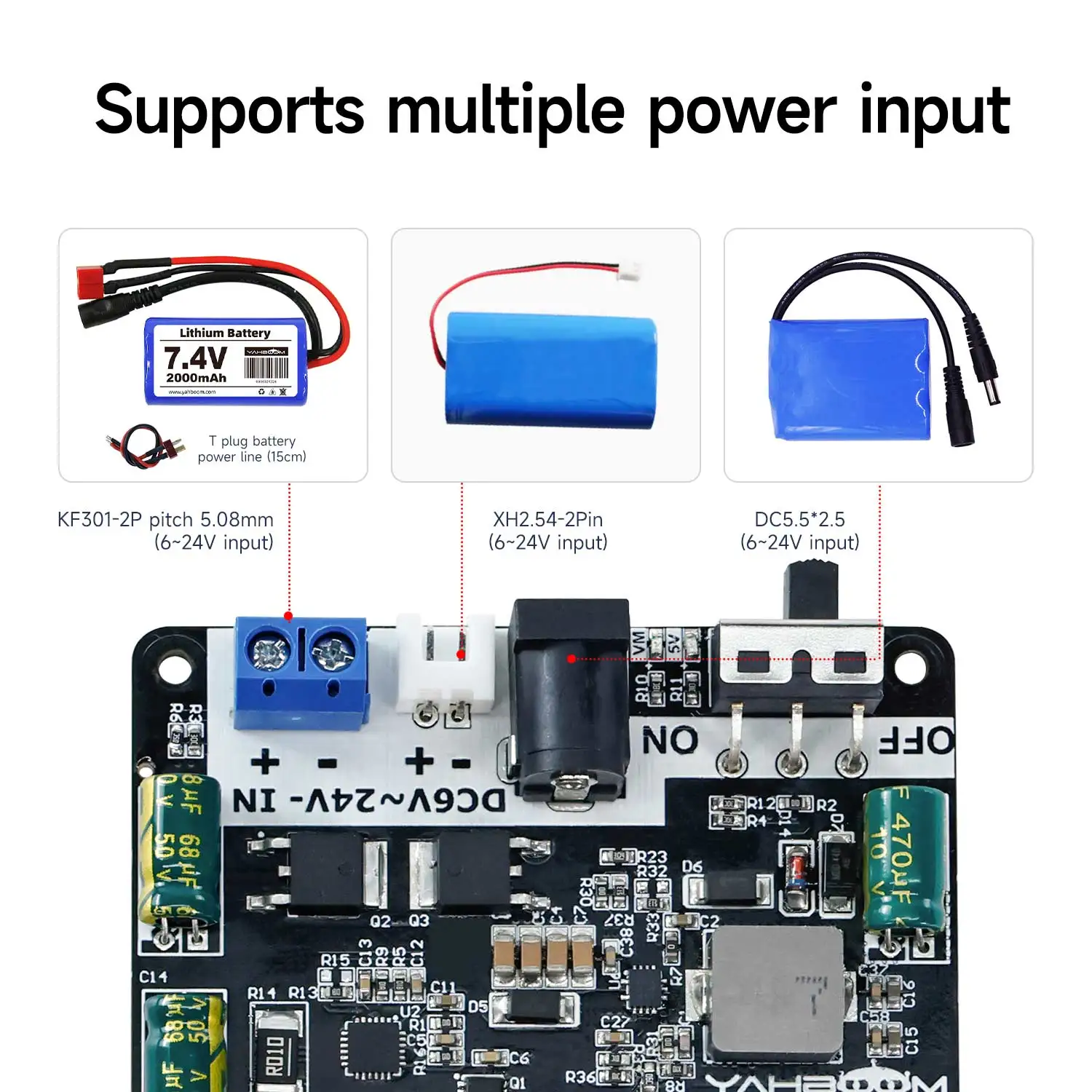 Raspberry Pi 5 Netzteil-Erweiterungsplatine, unterstützt 6-24 V – Bild 5