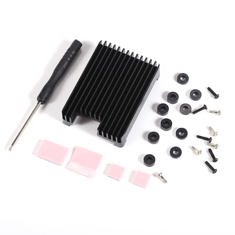 Raspberry Pi CM4 Aluminiumgehäuse, gepanzertes Gehäuse mit Lüfter-Kühlkörpern für Pi Compute Module 4